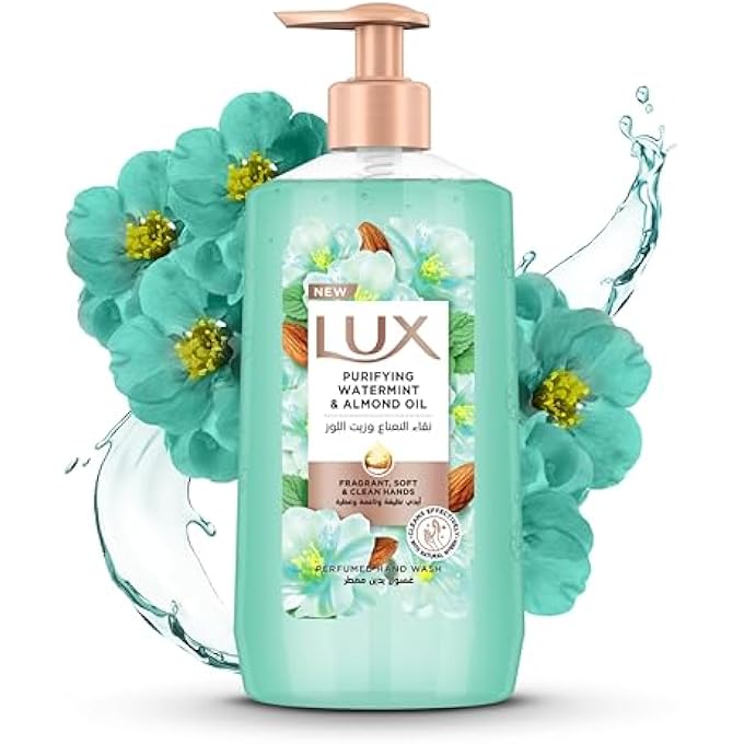 LUX PERFUMED LIQUID HAND WASH, PURIFYING WATERMINT, WITH ALMOND OIL & GLYCERIN, FOR FRAGRANT, SOFT AND CLEAN HANDS, 500ML - Image 1